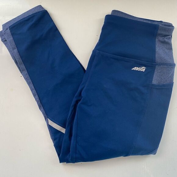 Avia Blue Two Tone Ankle Leggings Size Medium - Picture 1 of 12